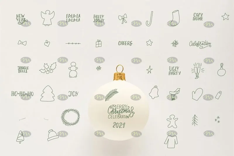 43个圣诞节手帐|Procreate笔刷详情图 7