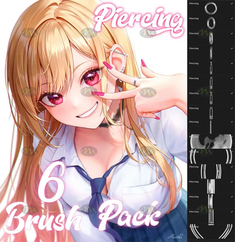 6个动漫美瞳｜Procreate笔刷详情图 8