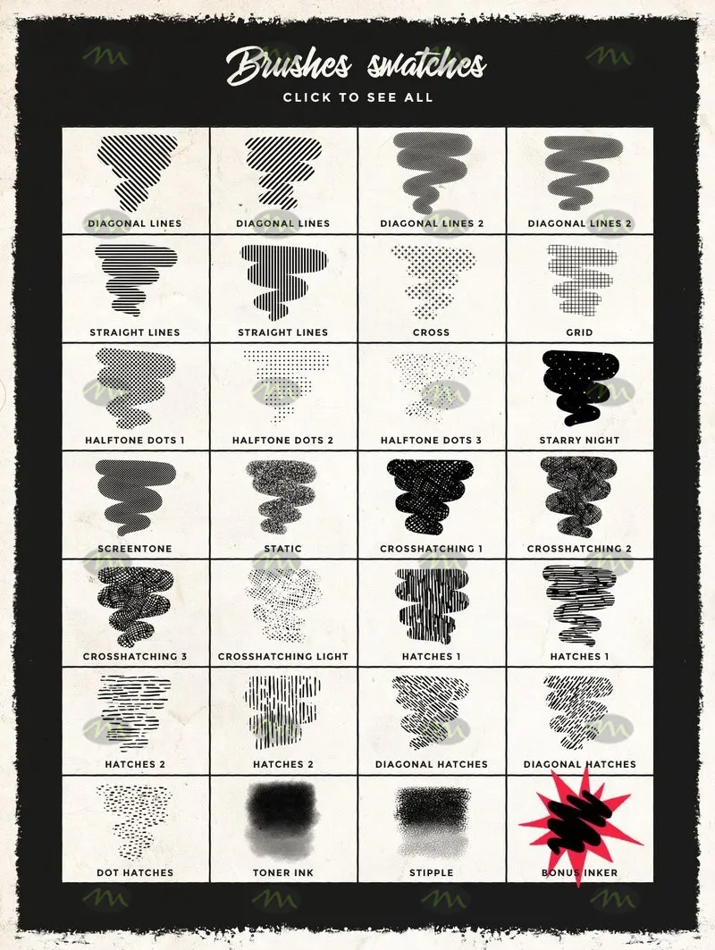 27个纹理图案｜Procreate笔刷详情图 10
