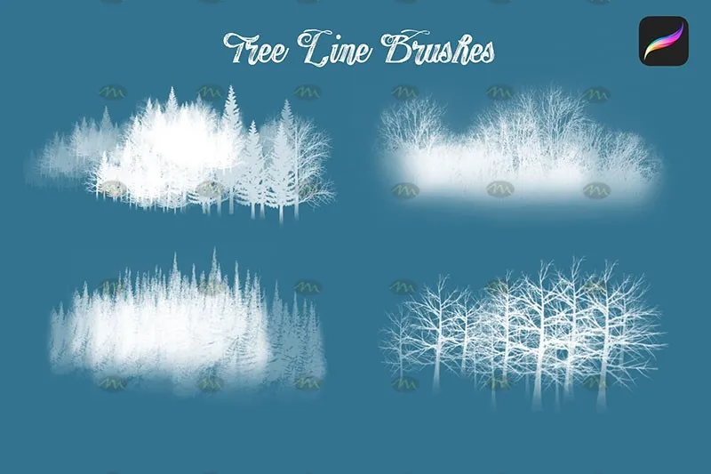 74个风景植物｜Procreate笔刷详情图 11