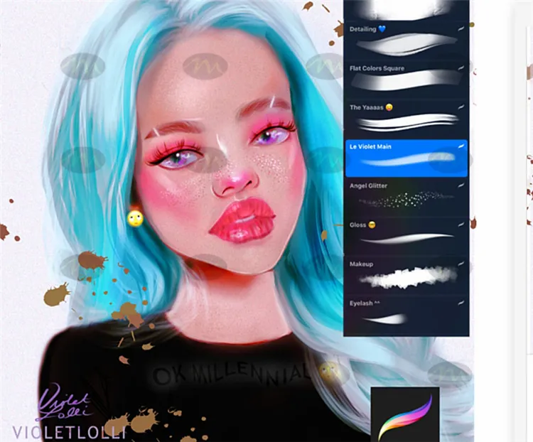 q版人像纹理绘画｜Procreate笔刷详情图 6