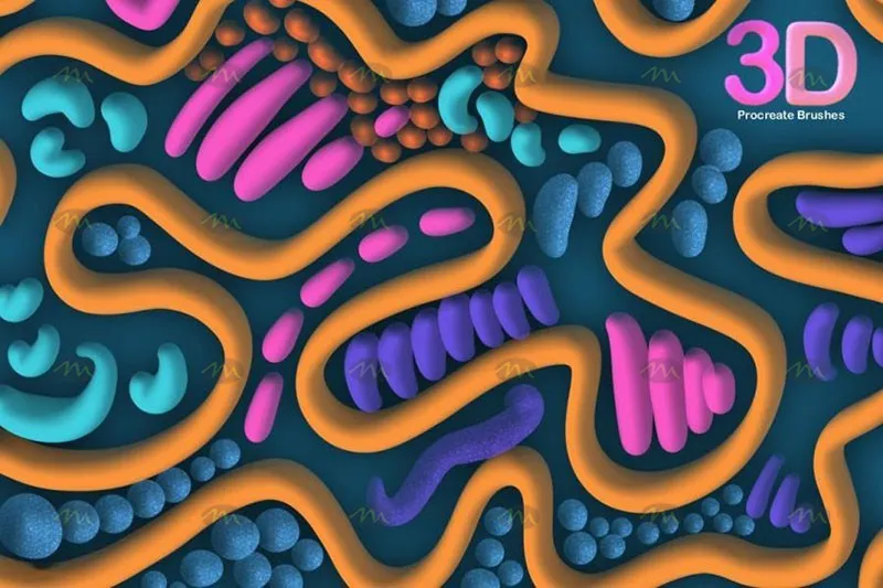25个3D立体字效果|Procreate笔刷详情图 9