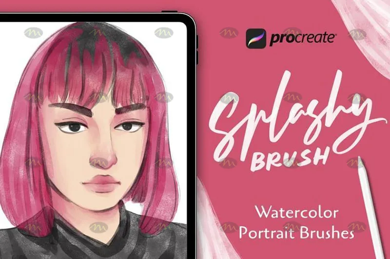 20个人像插画｜Procreate笔刷详情图 11