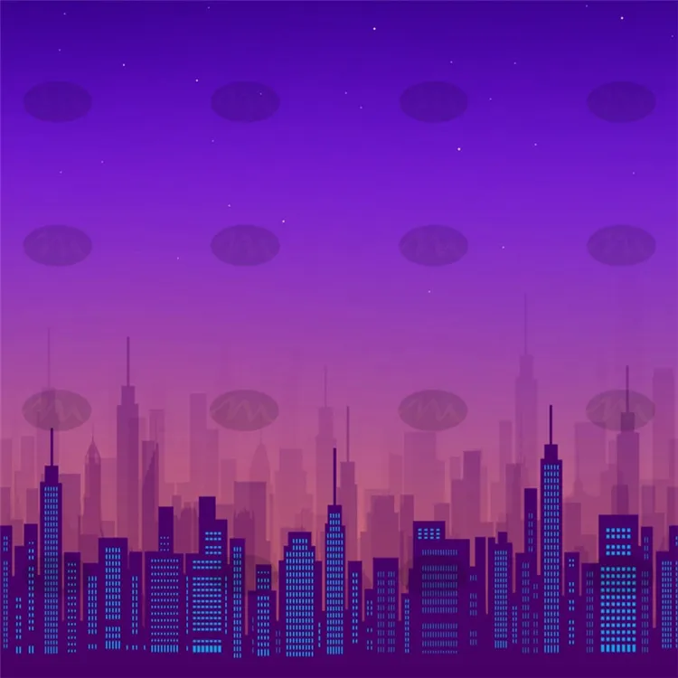 130个城市剪影轮廓天际线图案｜Procreate笔刷详情图 8