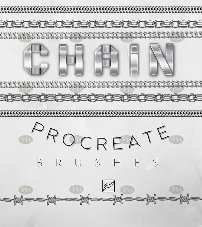 10个链条|Procreate笔刷详情图 8