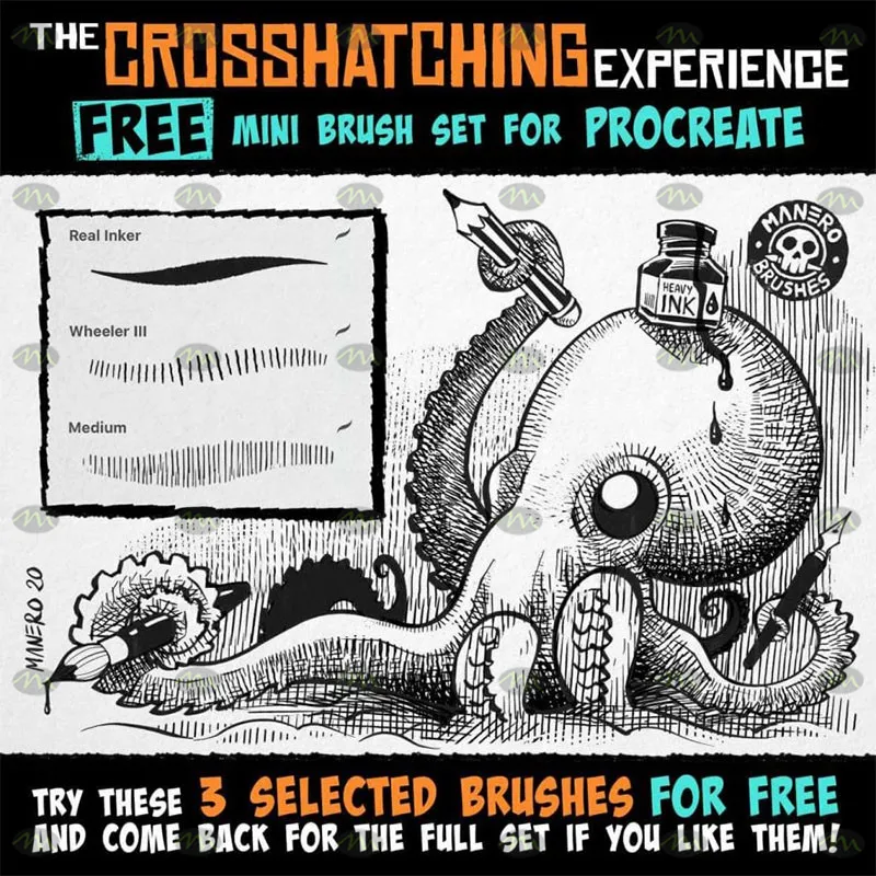 4个排线｜Procreate笔刷详情图 8
