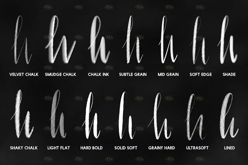 27个粉笔字｜Procreate笔刷详情图 9