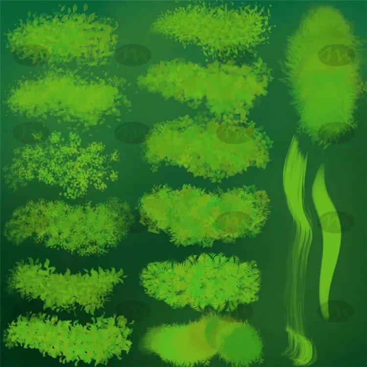 75套植物叶子手绘卡通绘本｜Procreate笔刷详情图 9