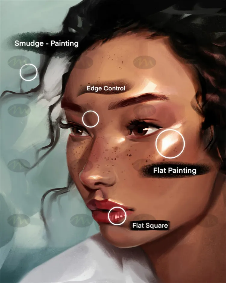 卡通人物肖像Q版插画｜Procreate笔刷详情图 7