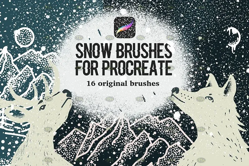 16个雪花｜Procreate笔刷详情图 11