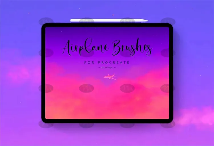 20个飞机图案图形｜Procreate笔刷详情图 7