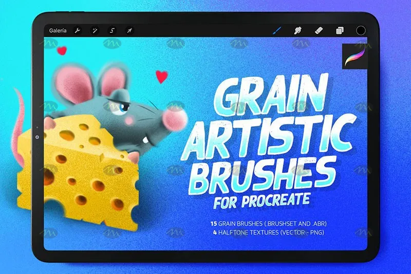15个颗粒插画｜Procreate笔刷详情图 11