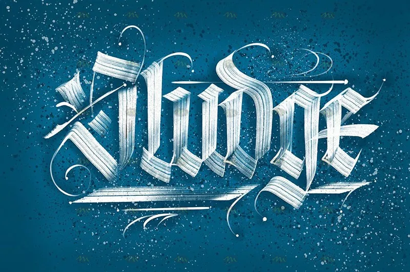 18个哥特式手写字｜Procreate笔刷详情图 11
