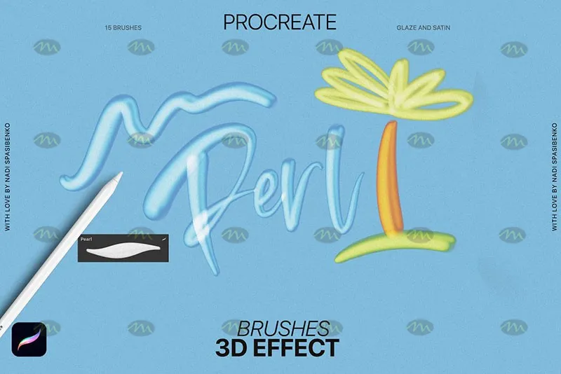 15个3D效果｜Procreate笔刷详情图 10