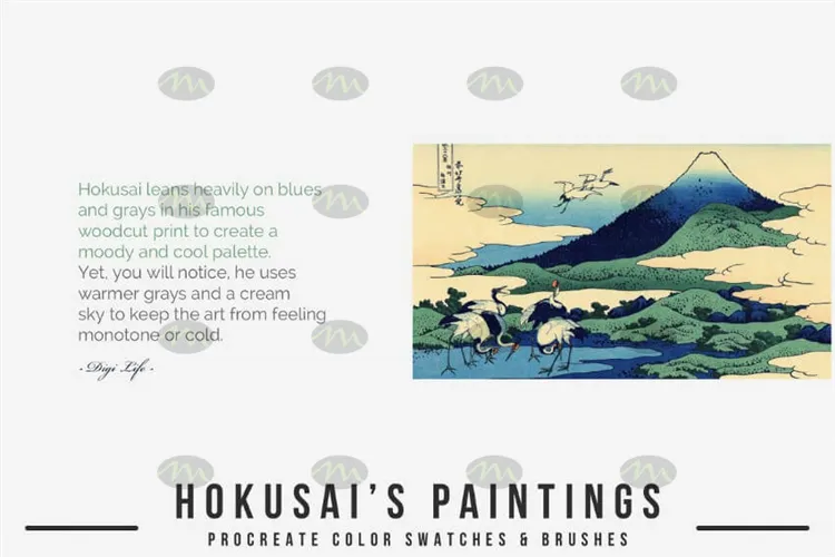 日本北斋浮世绘经典日式绘画包含｜Procreate笔刷详情图 6