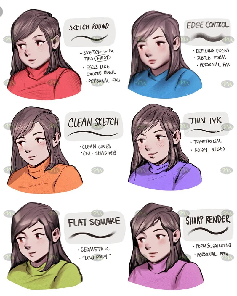 10个素描基本｜Procreate笔刷详情图 7