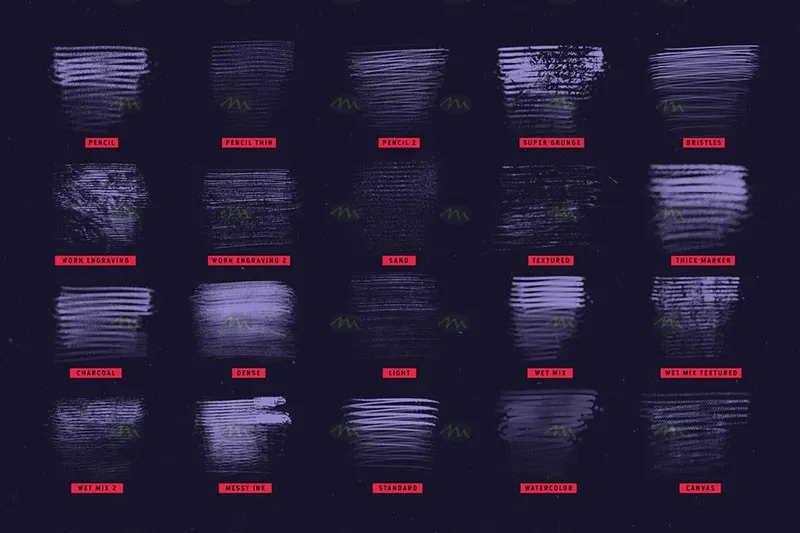 20个素描阴影排线｜Procreate笔刷详情图 6