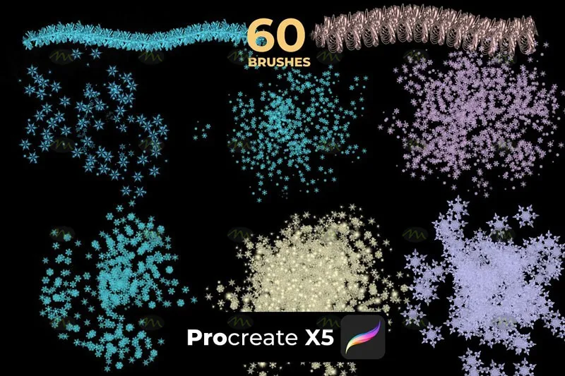 60个圣诞节装饰|Procreate笔刷详情图 10