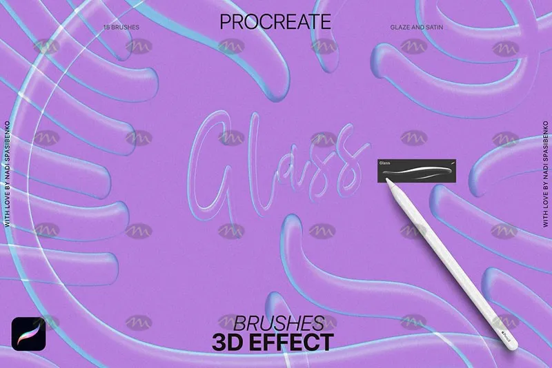 15个3D效果｜Procreate笔刷详情图 18