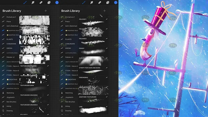 81个蜡笔画纹理｜Procreate笔刷详情图 10
