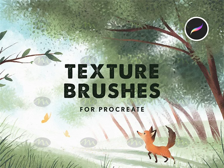 卡通绿色植物材质｜Procreate笔刷详情图 8