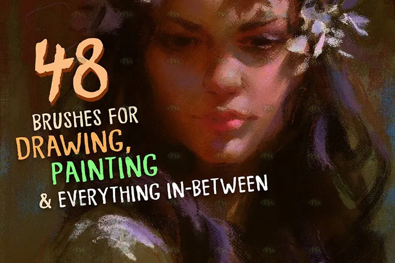 48个专业手绘色粉画｜Procreate笔刷详情图 7
