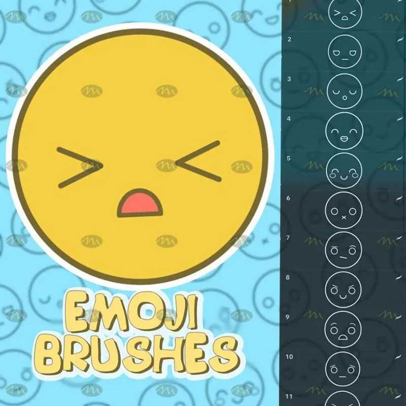 20个Emoji表情｜Procreate笔刷详情图 8