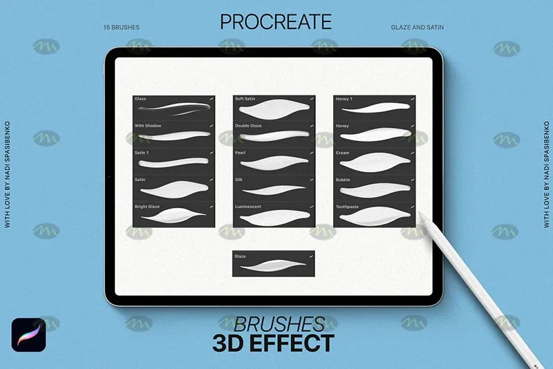 15个3D效果｜Procreate笔刷详情图 6