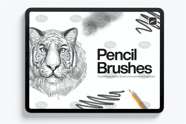 10个铅笔素描铅笔｜Procreate笔刷详情图 8