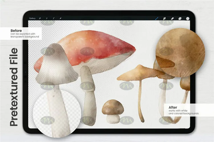 8个经典水彩纹理材质｜Procreate笔刷详情图 6