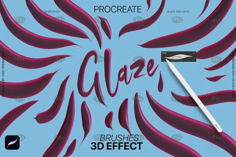 15个3D效果｜Procreate笔刷详情图 20