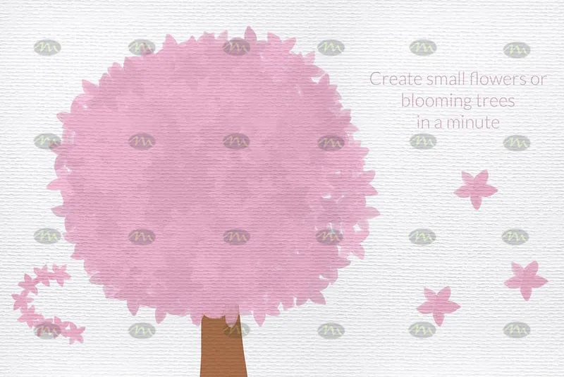 4个花朵图案|Procreate笔刷详情图 7