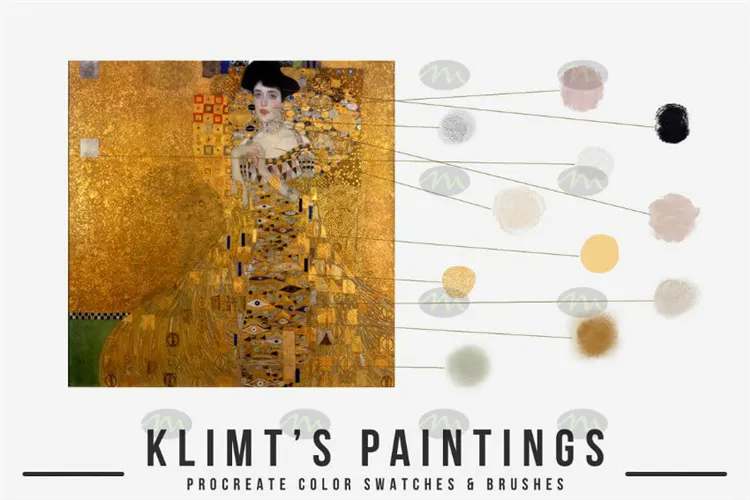 Gutav Klimt’克里姆特大师油画｜Procreate笔刷详情图 6