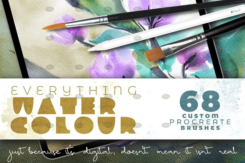 68个逼真自然水彩｜Procreate笔刷详情图 22