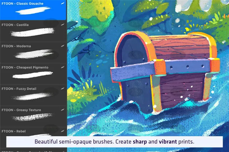 20款干画笔儿童插画包含｜Procreate笔刷详情图 7