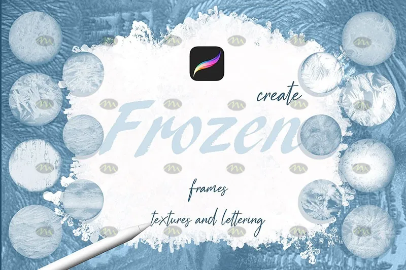 50个冰雪画笔｜Procreate笔刷详情图 10