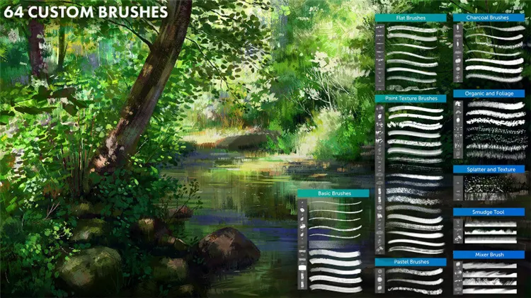 64个仙人掌植物叶子海洋蕨类藻类｜Procreate笔刷详情图 7
