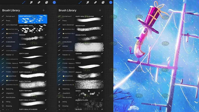 81个蜡笔画纹理｜Procreate笔刷详情图 7