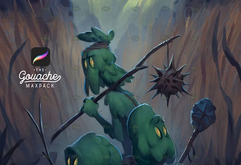 52个自然水粉｜Procreate笔刷详情图 10