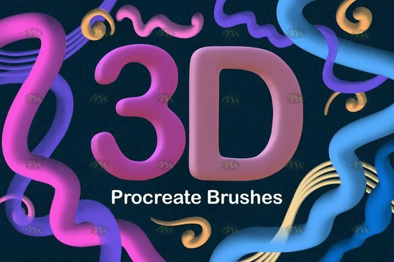 25个3D立体字效果|Procreate笔刷详情图 12