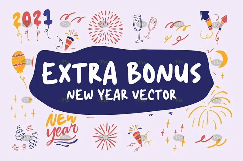 20个新年主题手帐｜Procreate笔刷详情图 9