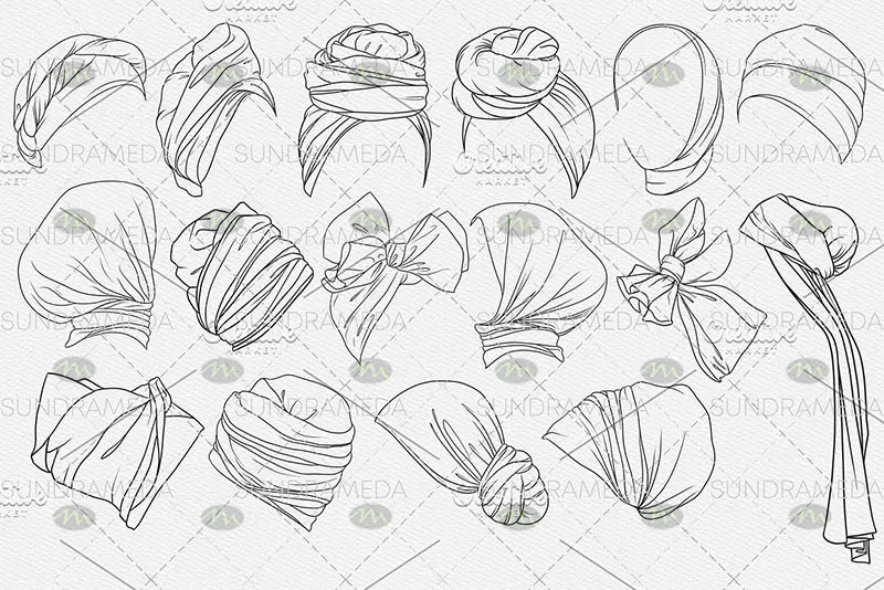 40个女性头饰｜Procreate笔刷详情图 8
