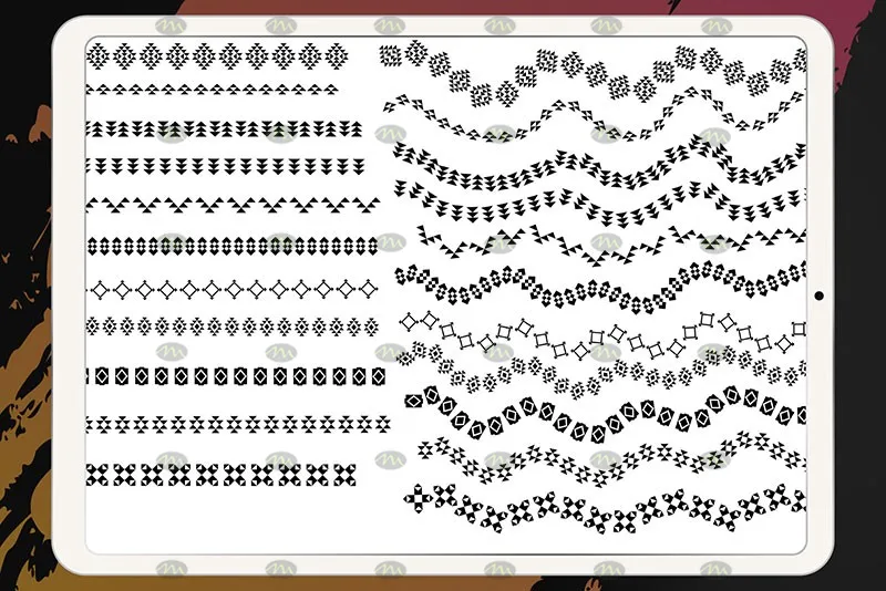 40个波西米亚图案｜Procreate笔刷详情图 9