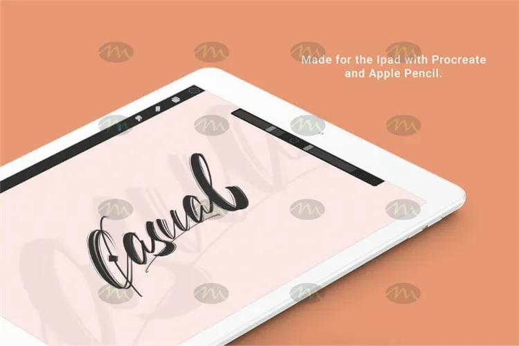 10个大气毛笔书法笔触｜Procreate笔刷详情图 7
