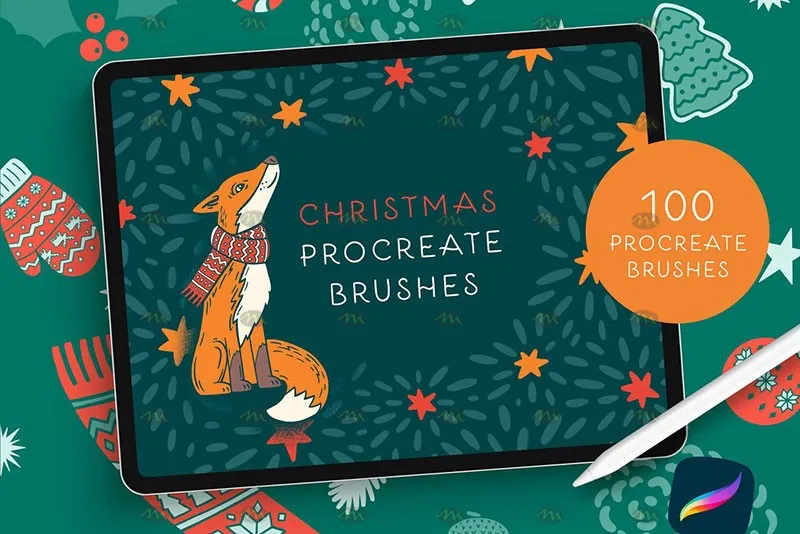 100个圣诞主题｜Procreate笔刷详情图 14
