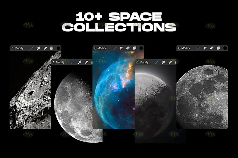 10个太阳系行星图像｜Procreate笔刷详情图 8