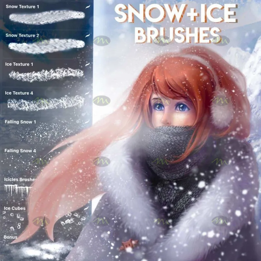 10个冰雪特效｜Procreate笔刷详情图 8