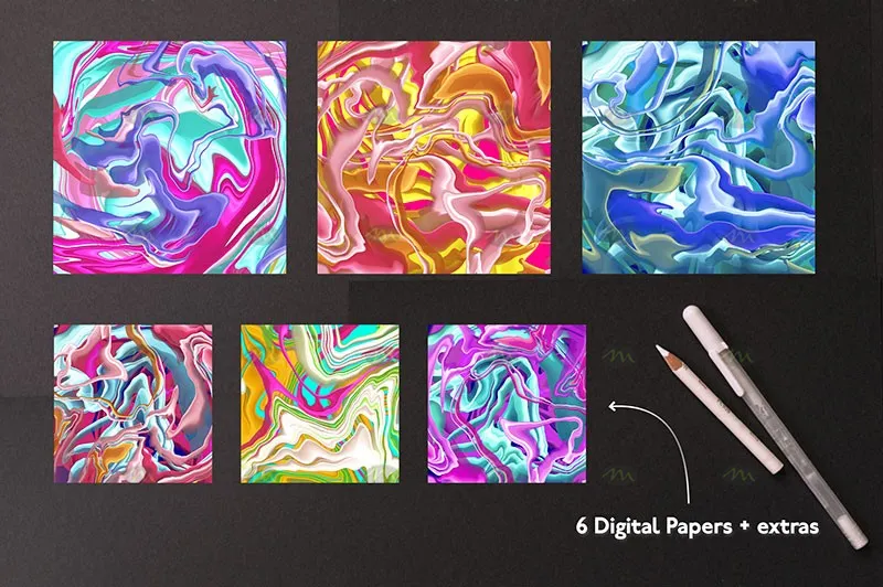 8个流体画艺术｜Procreate笔刷详情图 9