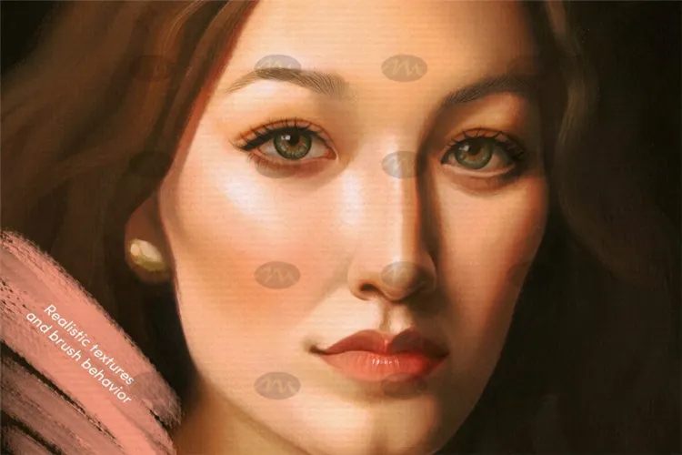 17款专业绘画画家人物肖像水彩油画丙烯｜Procreate笔刷详情图 6