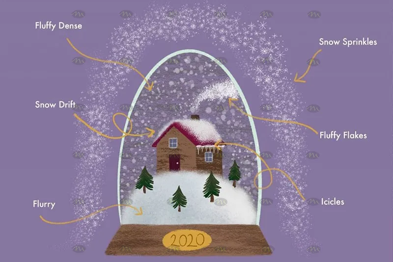 19个雪花飘雪｜Procreate笔刷详情图 8
